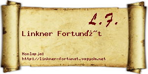 Linkner Fortunát névjegykártya